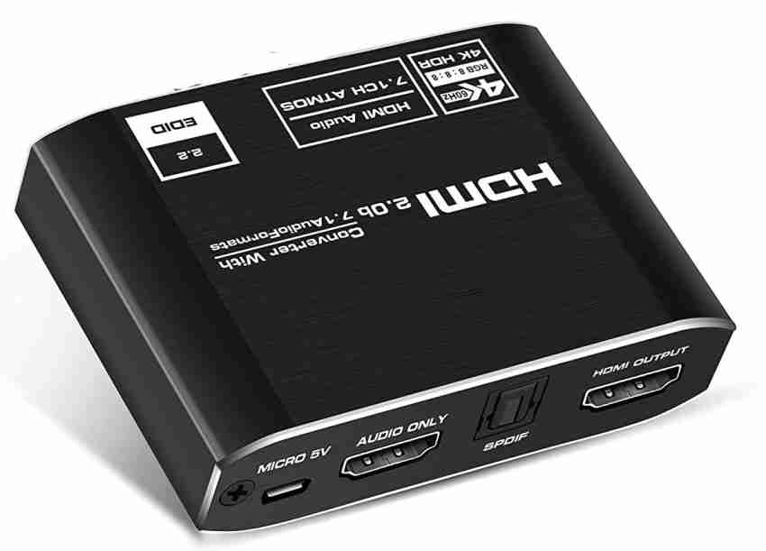 HDMI 2.0b Converter with 7.1CH Atmos, Support HDCP EDID at 4K@60Hz Media Streaming Device - Flipkart.com