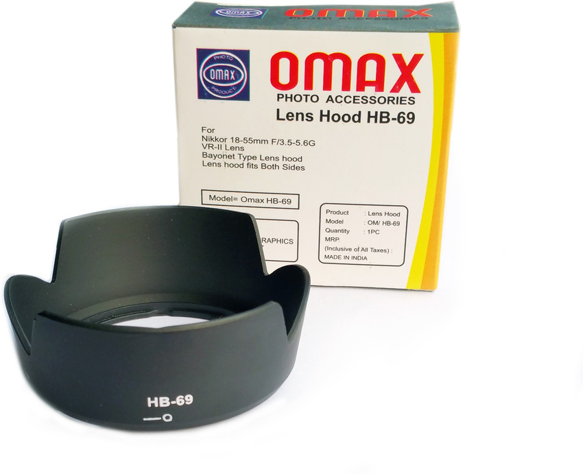 OMAX Bayonet LH-69 for Nikon AF-S DX NIKKOR 18-55mm f/3.5-5.6G VR II Lens Hood OMAX AF-S DX NIKKOR 18-55mm f 3.5-5.6G VR II