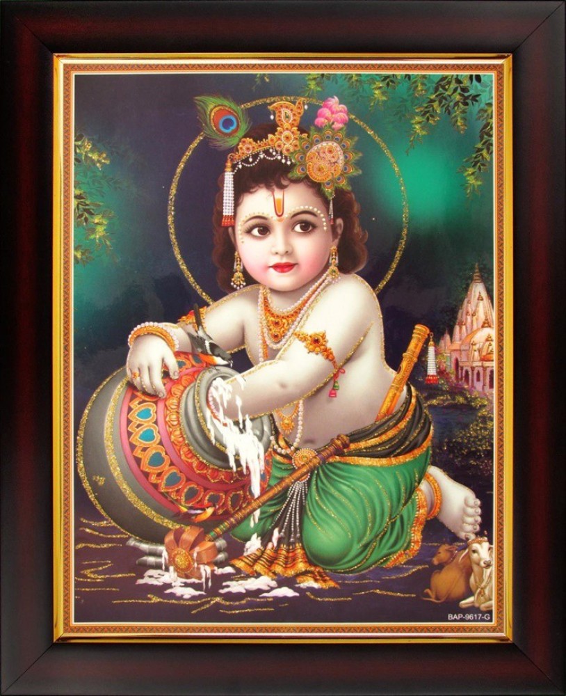 Lord Krishna / Baby Krishna / Bal Gopal Poster Paper Print - Art ...