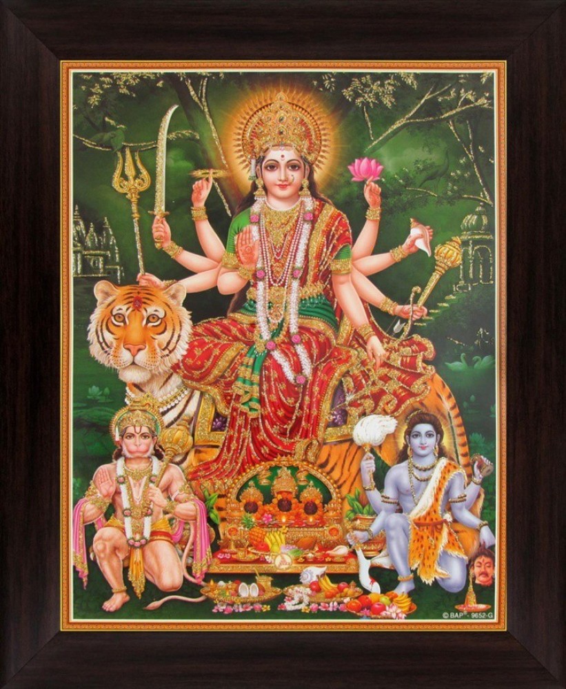 Goddess Ambaji / Amba / Ambe mata Poster Paper Print - Art ...