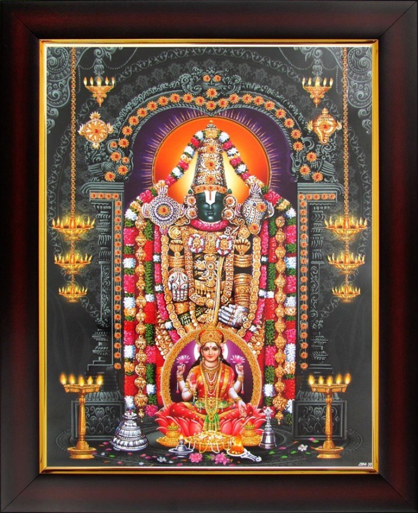Lord Venkateswara / Tirupati Balaji with Laxmi Poster Paper Print ...