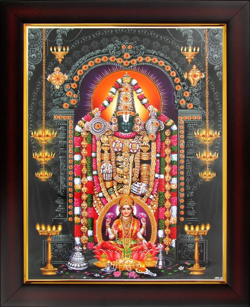 Lord Venkateswara / Tirupati Balaji with Laxmi Poster Paper Print ...