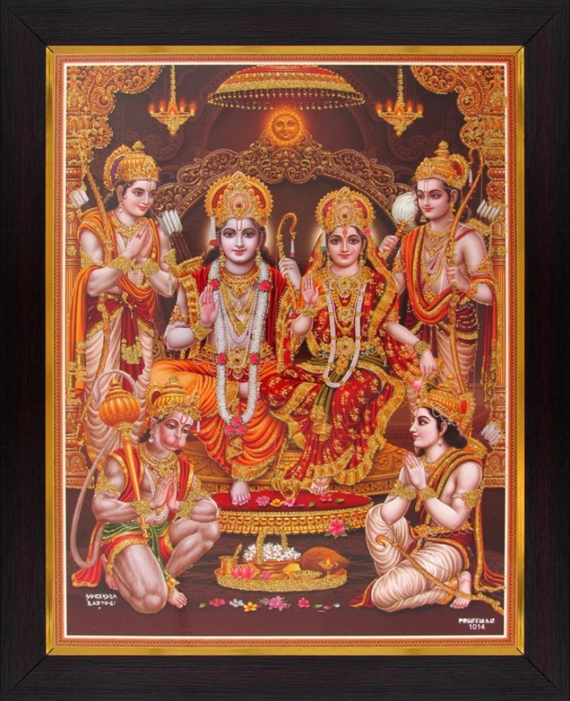 Lord Rama / Shree Ram Darbar Poster Paper Print - Art & Paintings ...