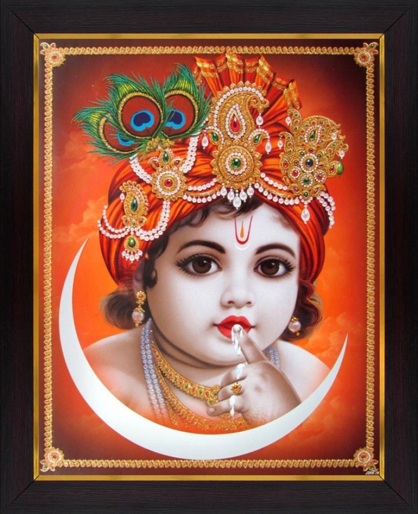 Lord Krishna / Baby Krishna / Bal Gopal Poster Paper Print - Art ...