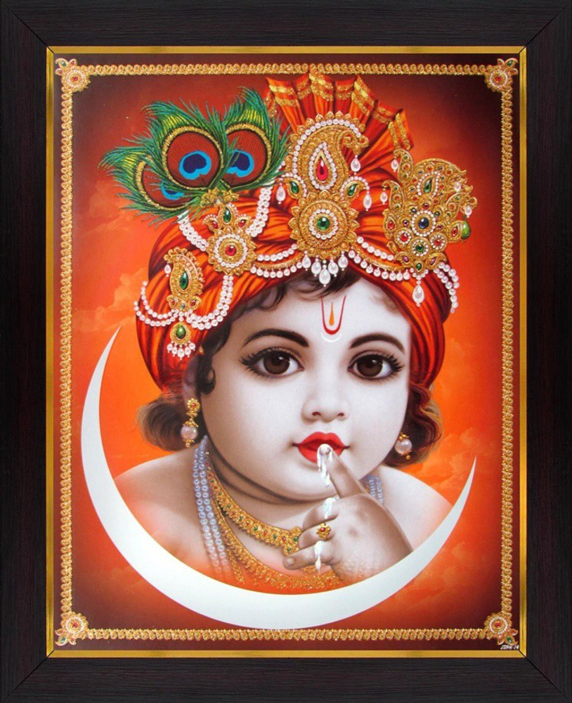 Lord Krishna / Baby Krishna / Bal Gopal Poster Paper Print - Art ...