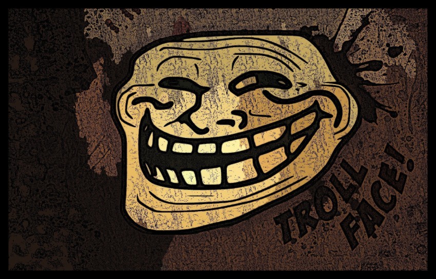 Troll Face Framed Art Print