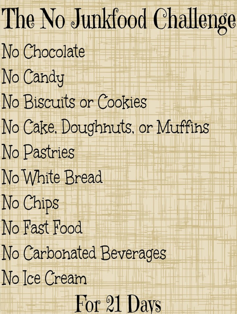 no junk food poster