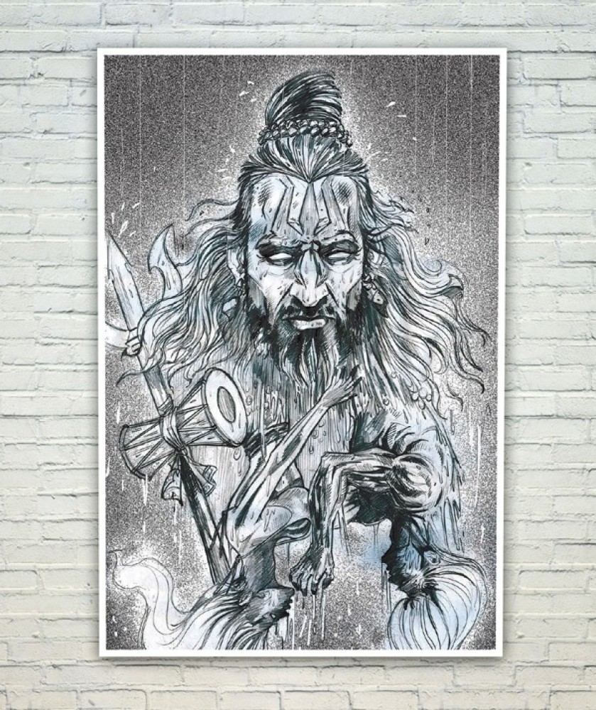 Furious Shiva Sketch Poster Paper Print - Religious posters in ...