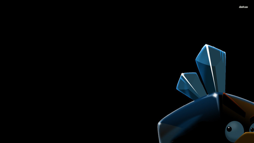 Black Angry Bird Space Wallpaper