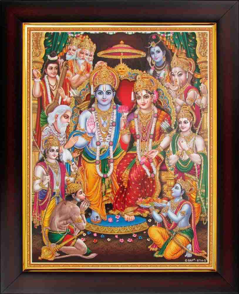 Lord Rama / Shree Ram Darbar Poster Paper Print - Art & Paintings ...