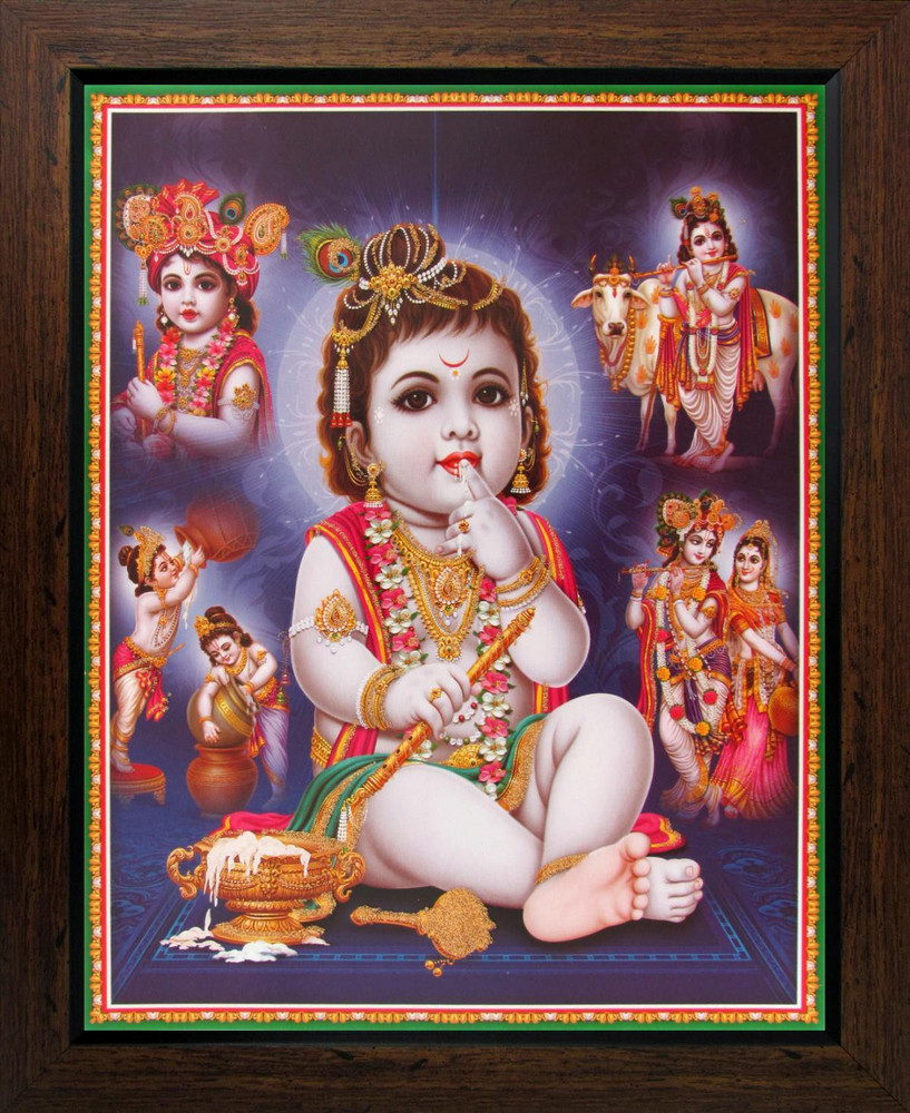 Lord Krishna / Baby Krishna / Bal Gopal Poster Paper Print - Art ...