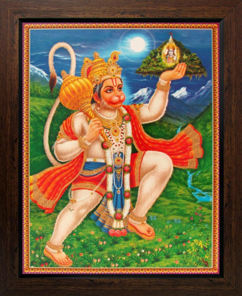 Lord Hanuman Carrying Sanjivani / Hanumanji Poster Paper Print ...