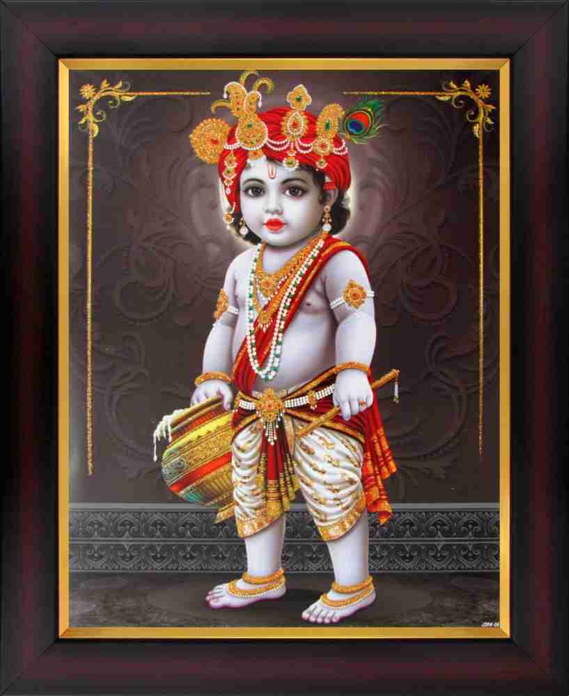 Lord Krishna Baby Krishna Bal Gopal Poster Paper Print Art ...
