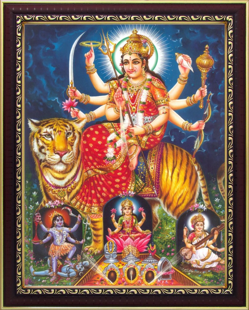 Goddess Ambaji / Amba / Ambe mata Poster Paper Print - Art ...