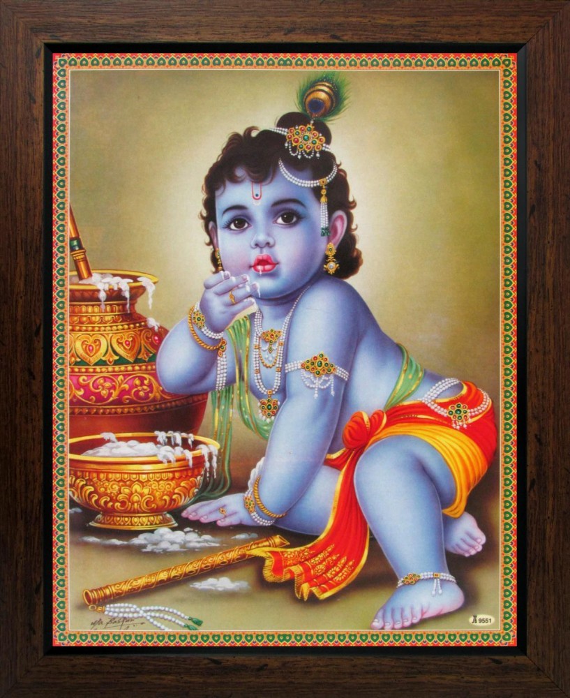 Lord Krishna / Baby Krishna / Bal Gopal Poster Paper Print - Art ...