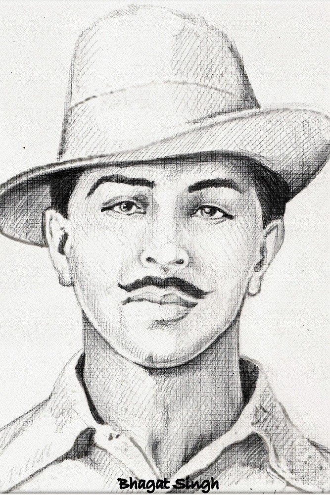 Bhagat Singh Pencil Drawing by ArtBhaiPortrait on DeviantArt