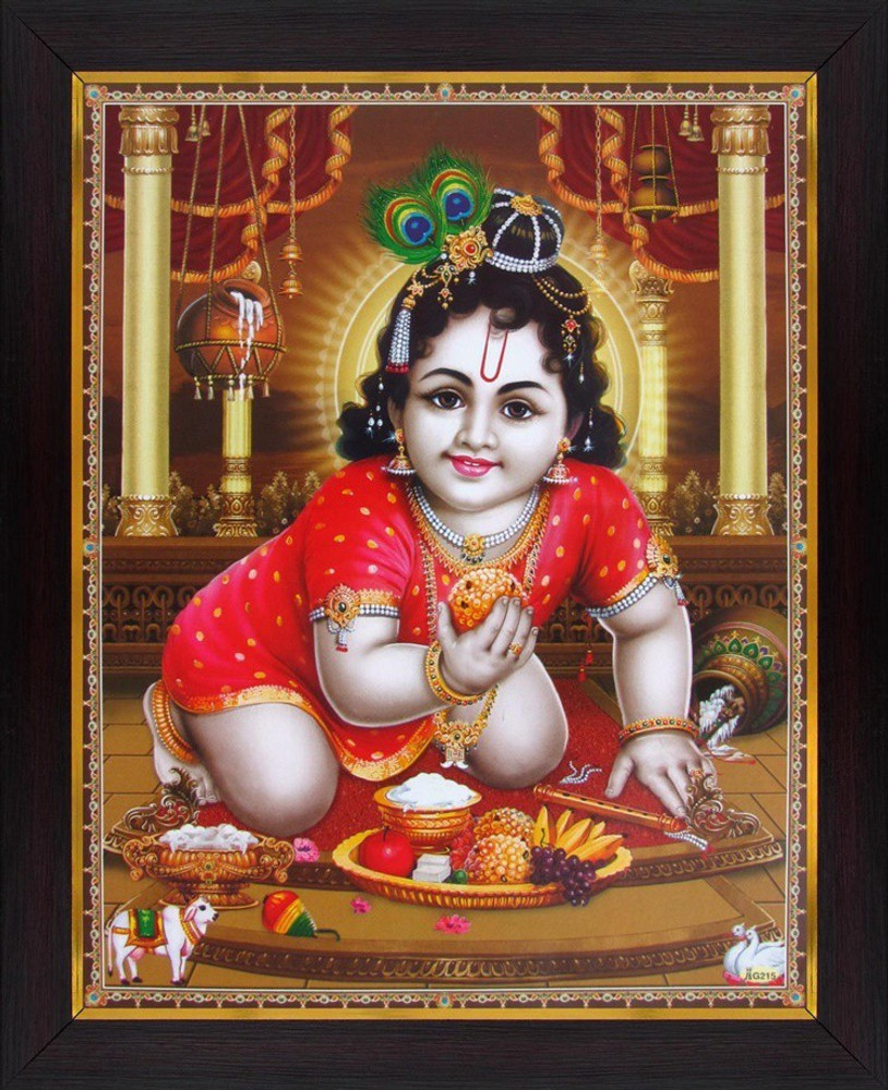 Lord Krishna / Baby Krishna / Bal Gopal Poster Paper Print - Art ...