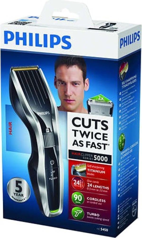 Philips Hair Clipper Corded with 13 Length Settings350515 41 mm Wide  Cutter Stainless Steel Blades and TrimnFlow Technology Blue   Amazonin Beauty