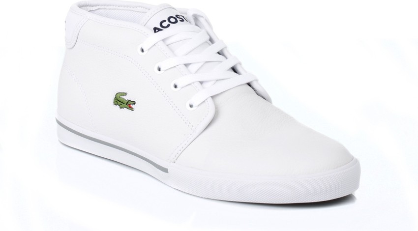 LACOSTE Mens White Ampthill Leather Trainers Casual Shoes Men - Buy White Color LACOSTE Mens White Ampthill Leather Trainers Casual Shoes For Men Online at Best Price - Shop for