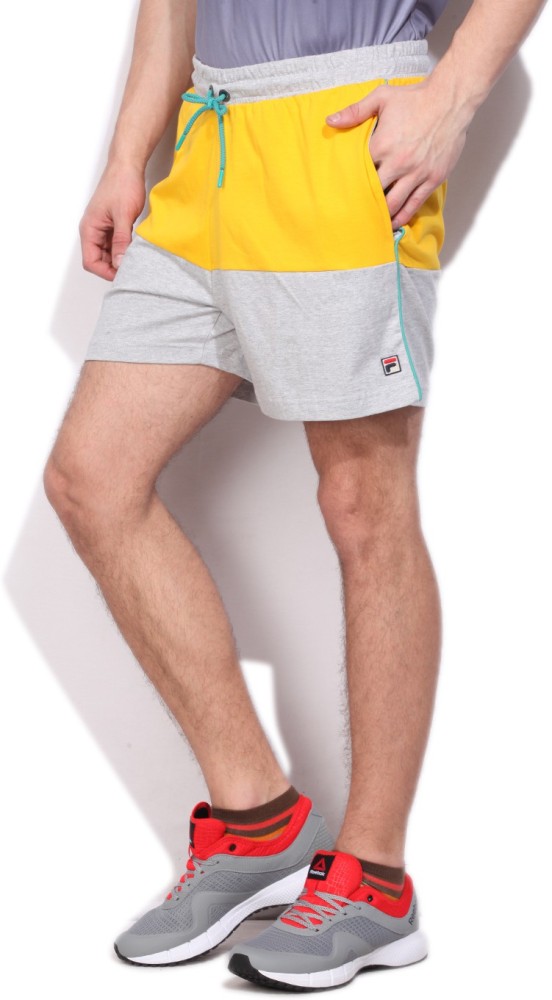 yellow fila shorts