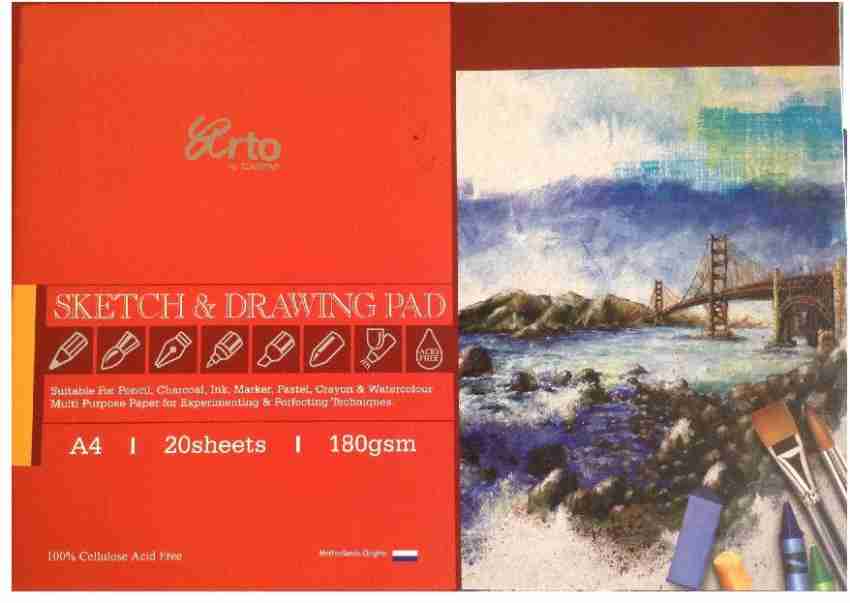 Campap Arto A3 Wire-O Acrylic painting book, 100% cellulose acid free  drawing paper