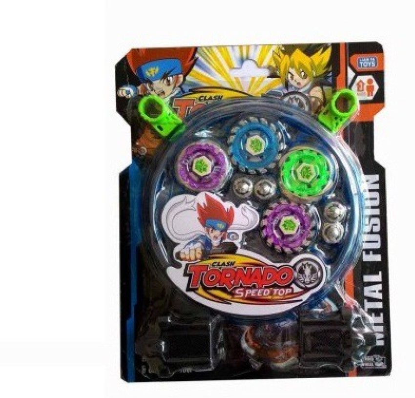 Batalha 4 Peões Tornado Compatível Beyblade Wild Top Arena - Carrefour