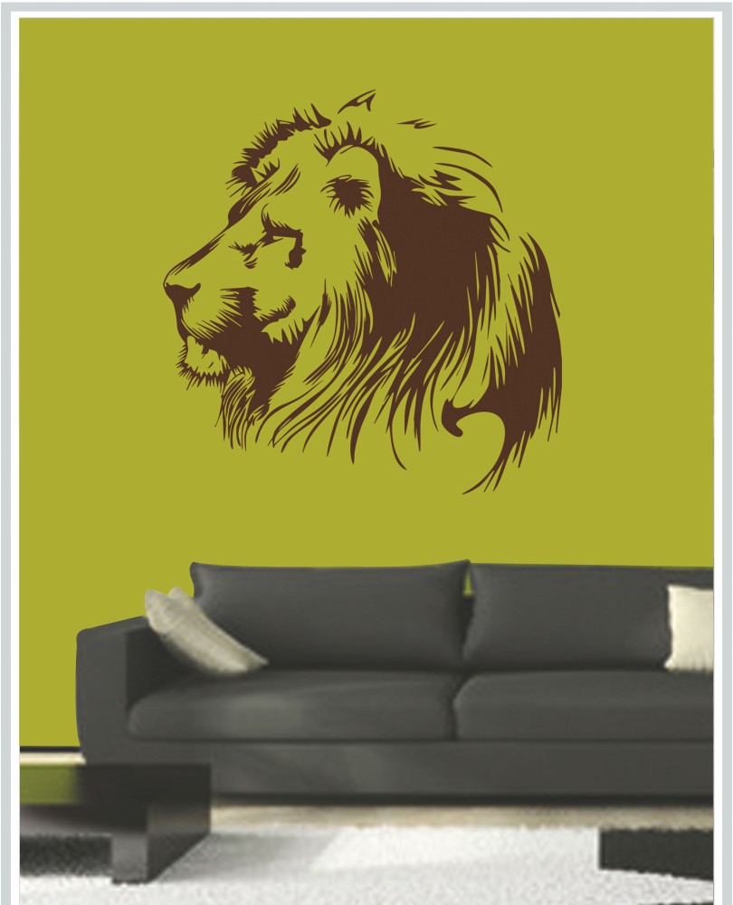 decor kafe 50 cm Gloob Decal Style Lion Wall Self Adhesive Sticker Price in  India - Buy decor kafe 50 cm Gloob Decal Style Lion Wall Self Adhesive  Sticker online at 