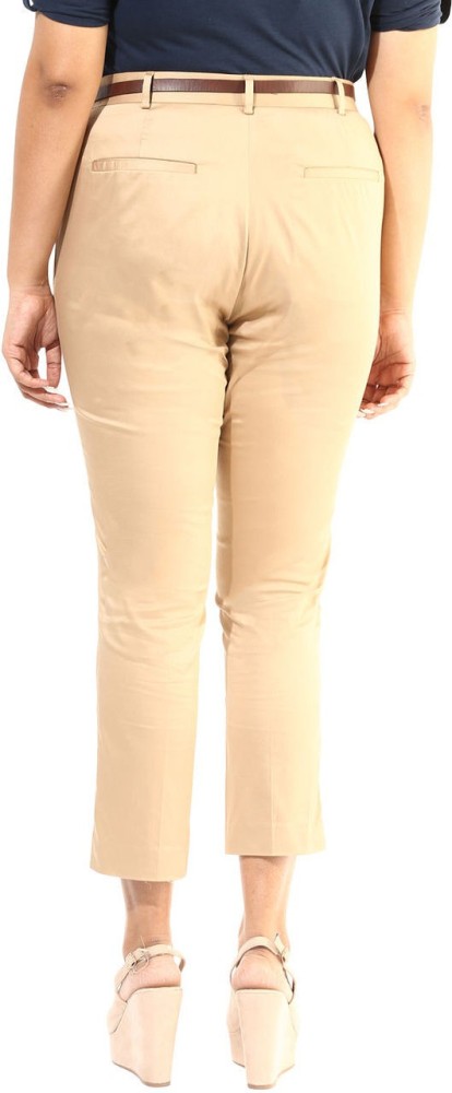 Alto Moda by Pantaloons Regular Fit Women Beige Trousers  Buy Beige Alto  Moda by Pantaloons Regular Fit Women Beige Trousers Online at Best Prices  in India  Flipkartcom