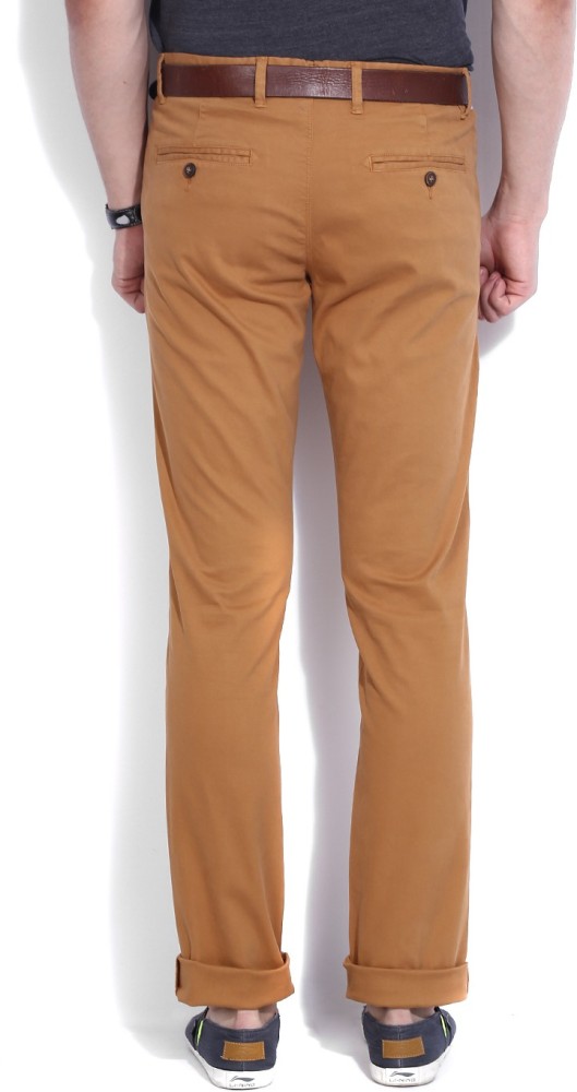 Scullers Regular Fit Men Beige Trousers  Buy Ecru Beige Scullers Regular  Fit Men Beige Trousers Online at Best Prices in India  Flipkartcom