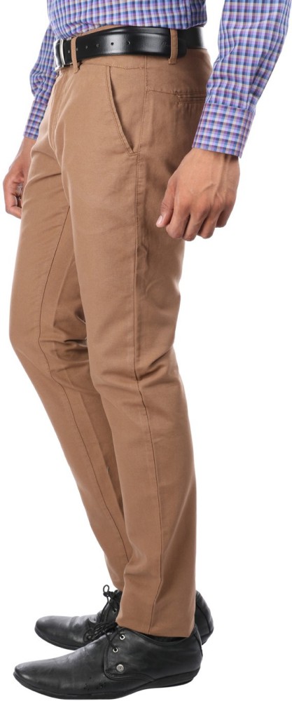 OXEMBERG Slim Fit Men Brown Trousers  Buy OXEMBERG Slim Fit Men Brown  Trousers Online at Best Prices in India  Flipkartcom