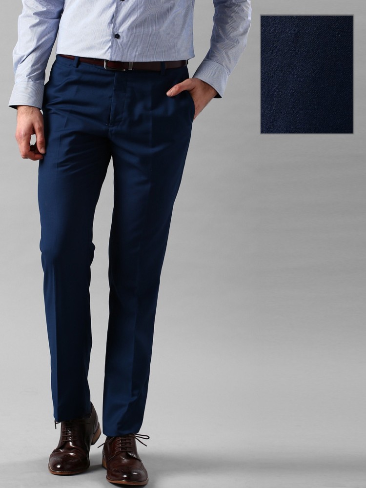 Buy INVICTUS Men Navy Checked Slim Fit FlatFront Formal Trousers on Myntra   PaisaWapascom