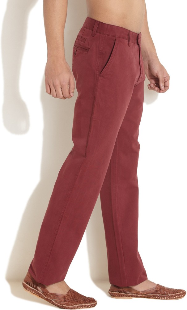 Buy Van Heusen Men Beige Slim Fit Solid Formal Trousers  Trousers for Men  2155294  Myntra