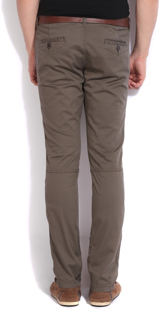 Buy RIG Men Tan Brown Regular Fit Solid Cargos  Trousers for Men 2171721   Myntra