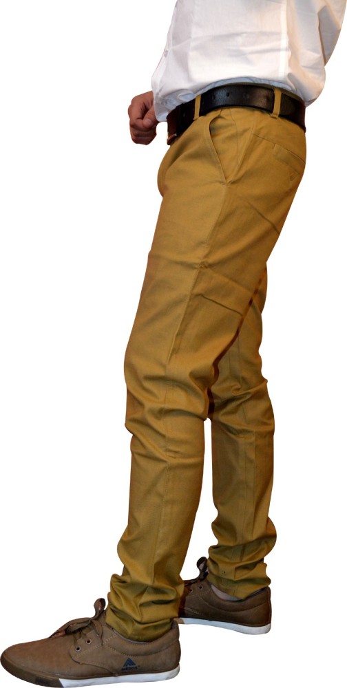 Buy Nation Polo Club Men Brown Skinny Fit Solid Chinos  Trousers for Men  6821194  Myntra