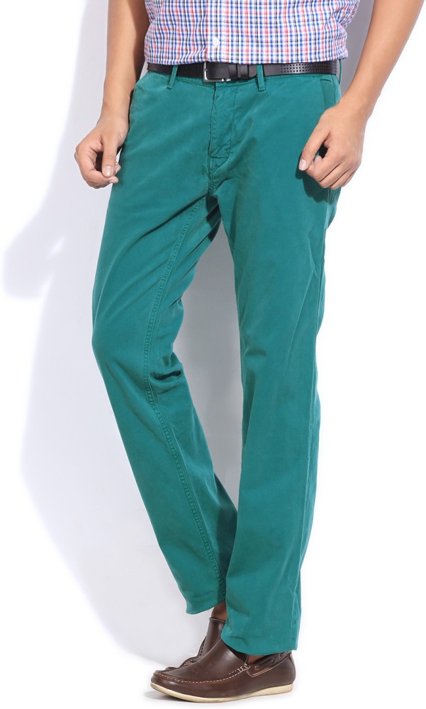 Buy BOSS Dark Blue Slim Fit Trousers for Men Online  Tata CLiQ Luxury