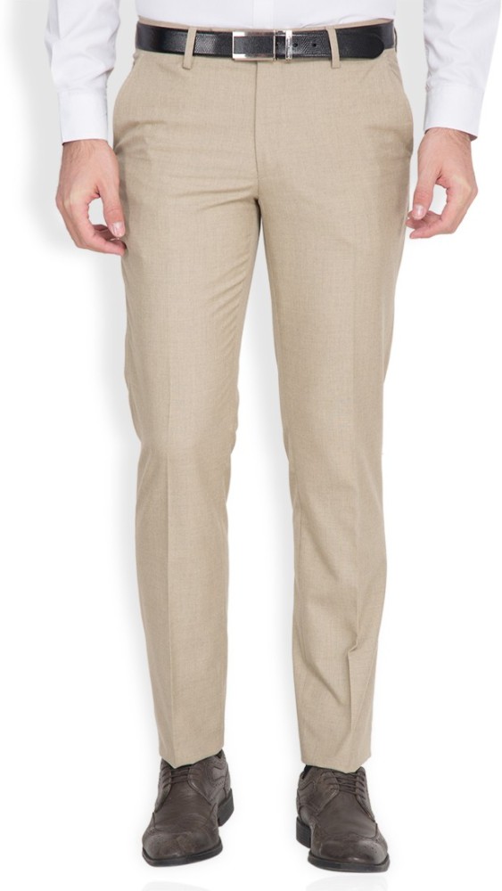 Buy AD  AV Men Beige Solid Synthetic Single Formal Trousers Online at Best  Prices in India  JioMart