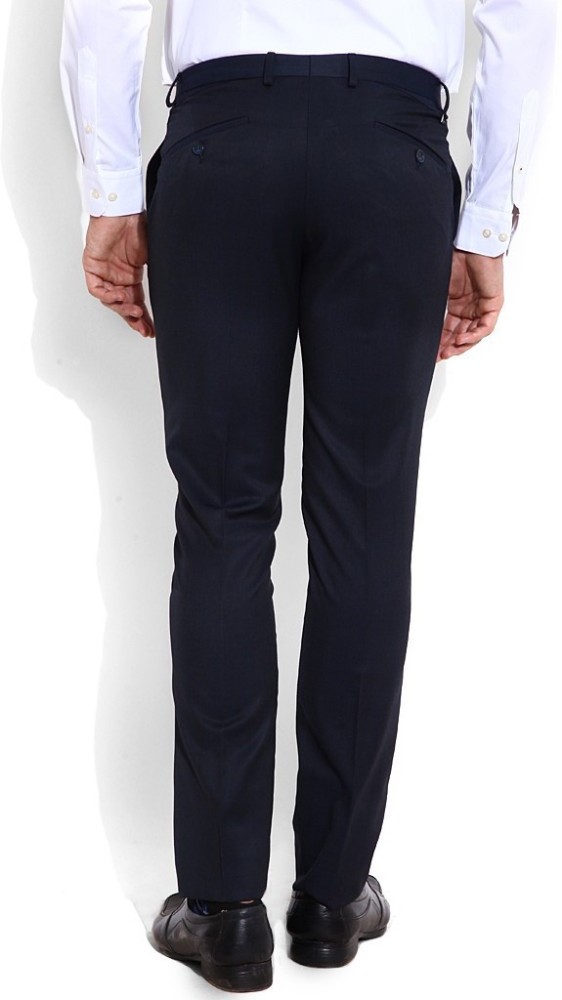 Buy Blackberrys Men Navy Blue B 95 Slim Fit Solid Formal Trousers  Trousers  for Men 6875742  Myntra