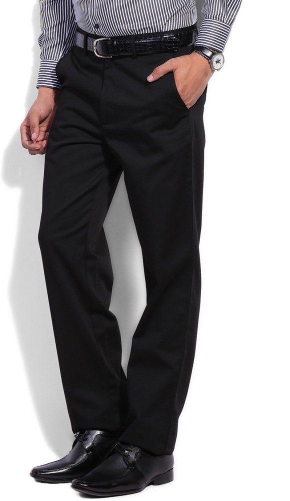 Buy Monte Carlo Black Cotton Slim Fit Checks Flat Front Trousers for Mens  Online  Tata CLiQ