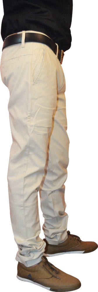 Buy Slim Fit Mens Linen White Trousers online  Looksgudin