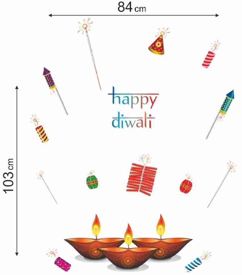 Happy Walls Happy Diwali With Pataka Crackers & Diya Lamps ...