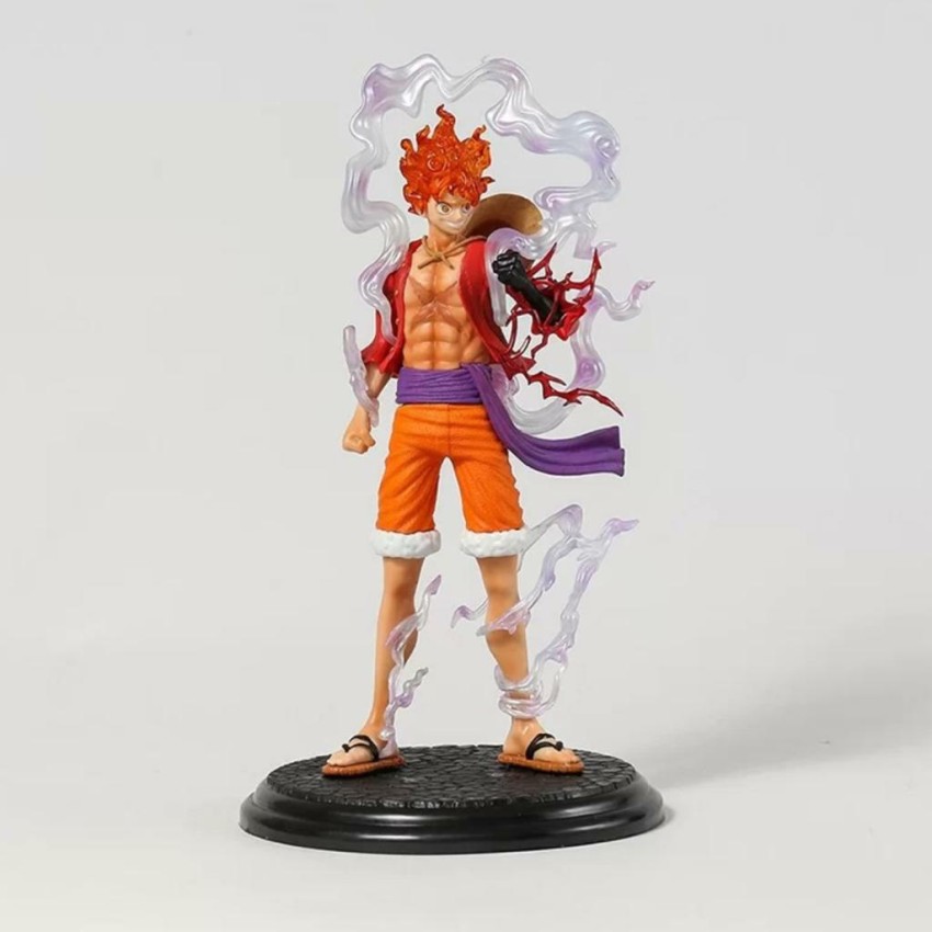 One Piece Figures Luffy 19cm Nika Sun God Gear 5 Anime Action Figures Pvc  Statue Model Doll Ornament Collectible Kid Gift Toys(no box)(Nika Luffy) 