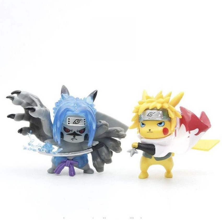 5 peças Uzumaki Naruto Anime Figuras Pikachu Cosplay Namikaze