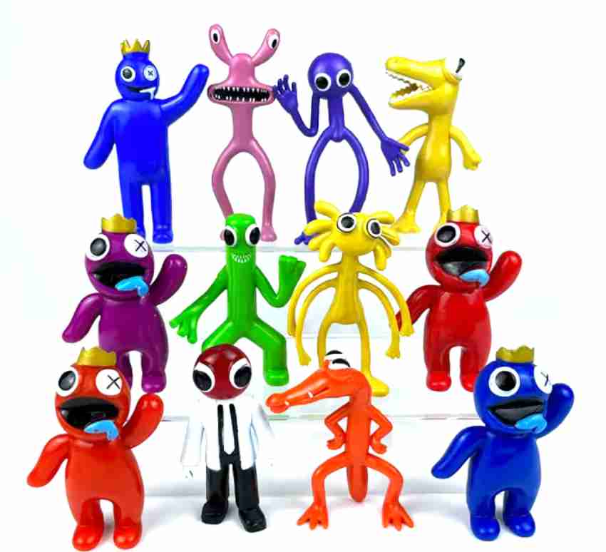 Amvibe Rainbow Friends Toys Pack of 8  4.5 Inches Rainbow Friends Action  Figures Toys Set of 8, Blue Monster, Green and Red. : : Toys