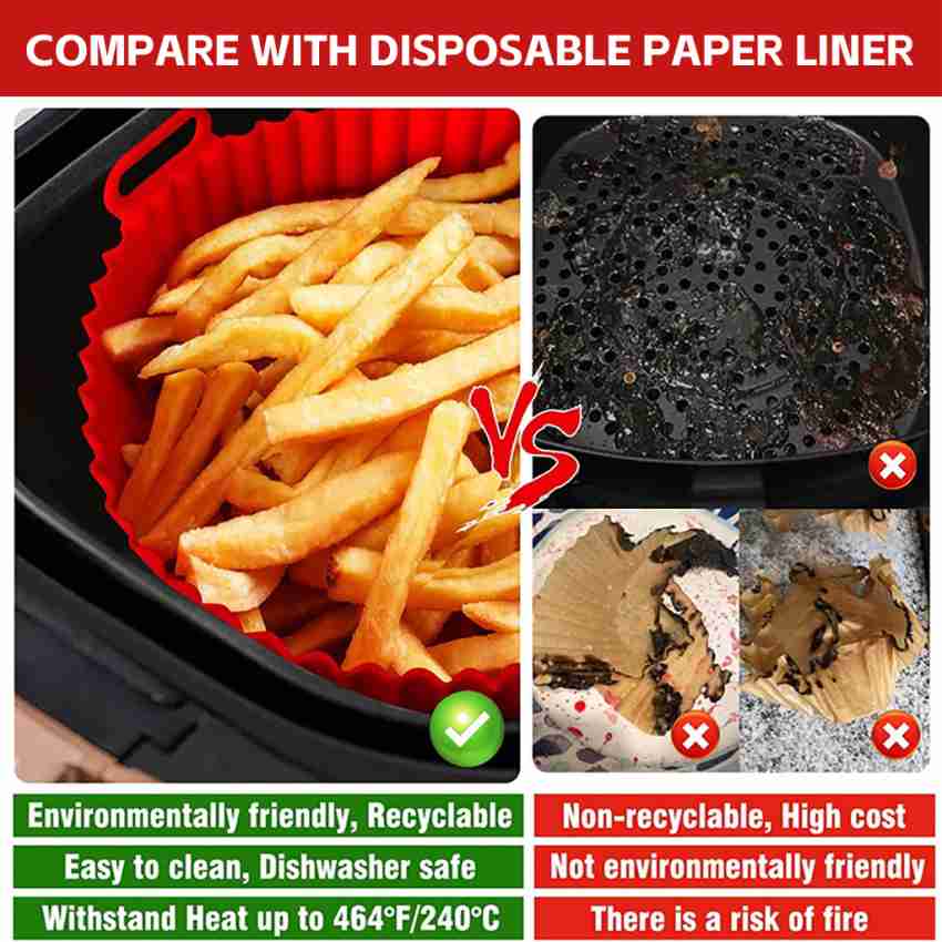 Buy Hasthip Brown Paper Air Fryer Liner, Non-Stick Reusable Round