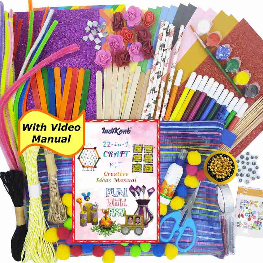 Assorted Art & Craft Kit, 25 in 1 Combo Kit for Kids