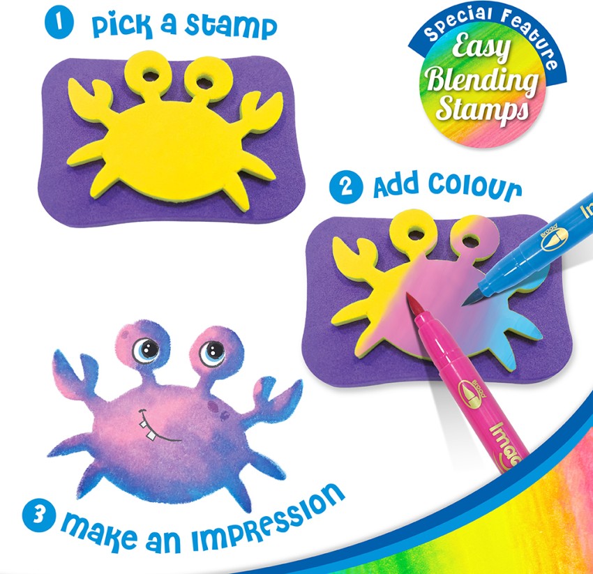 Imagimake Stamp Art-Food Coloring and Stamping Set, Child Age Group: 4 - 8  Years