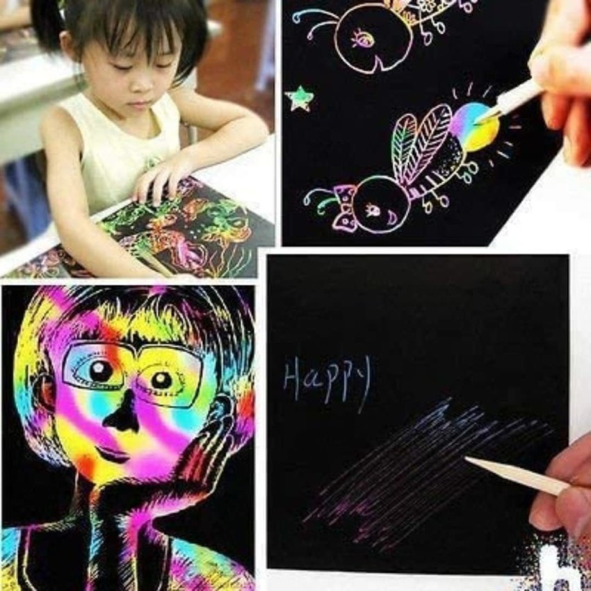 Scratch Art For Kids Rainbow Scratch Paper Children's Drawing Kids