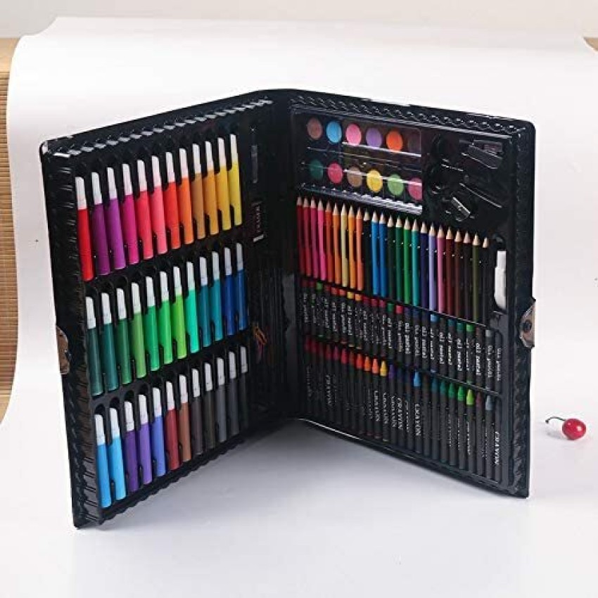150 Piece Deluxe Art Set, Art Box & Drawing Kit with Crayons, Oil Pastels,  Colored Pencils 