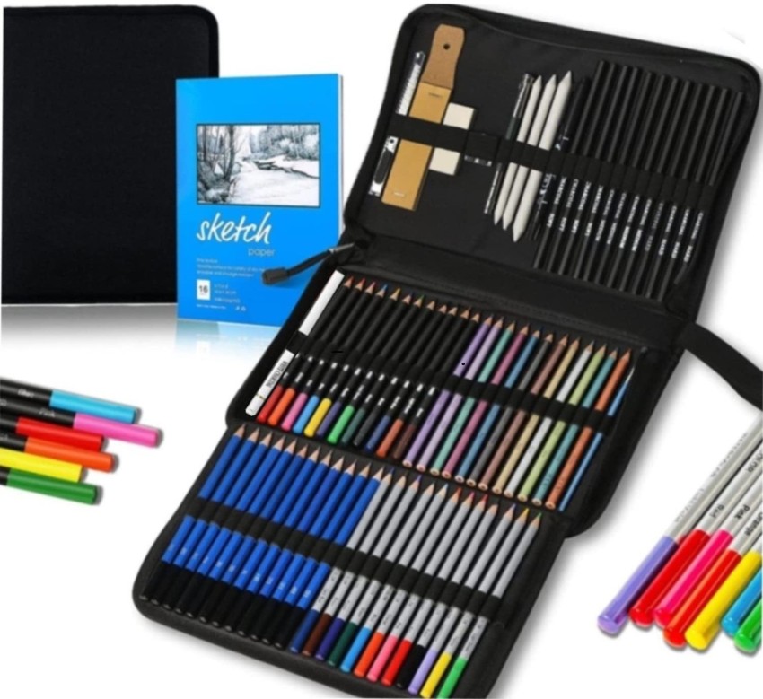 Set Professional Drawing Sketch Art Kit Artist Pencils Pencil Sketching Art  Set | eBay