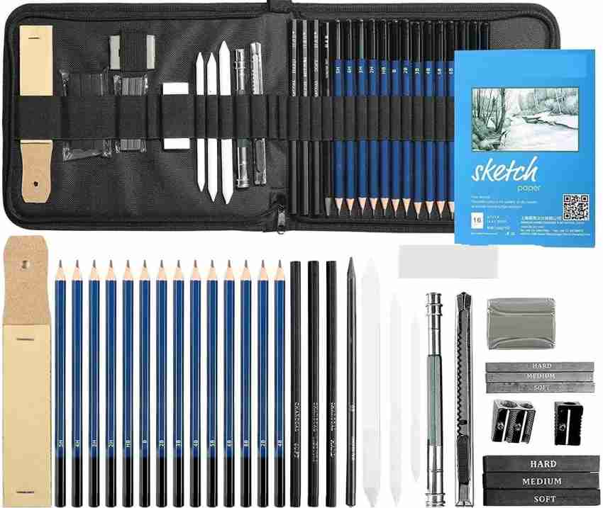 Corslet 35PCS Drawing Pencils Set for Artists Sketching Pencils